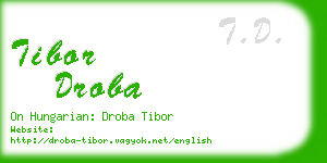 tibor droba business card